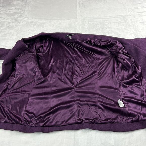 Peppe Pelusa purple moto jacket with metal fringe detail, small - Picture 9 of 11